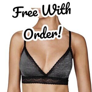 FREE Heidi by Heidi Klum Marl With Lace Soft Cup Bra Natural Lift Black Gray L